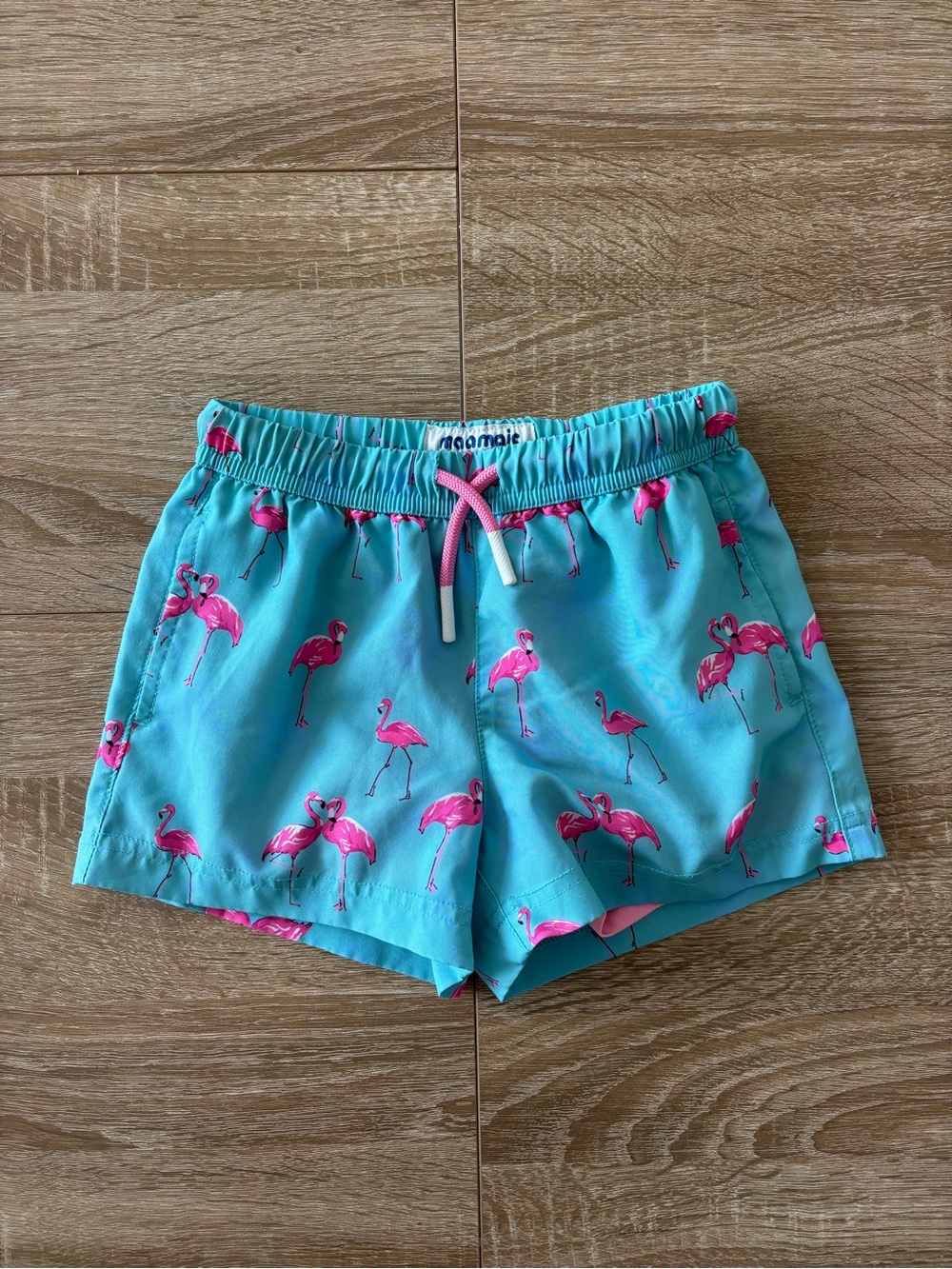 Maamgic boys pink flamingo swim trunks size 3T